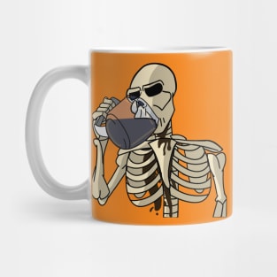 Skeleton Drinking Coffee Mug